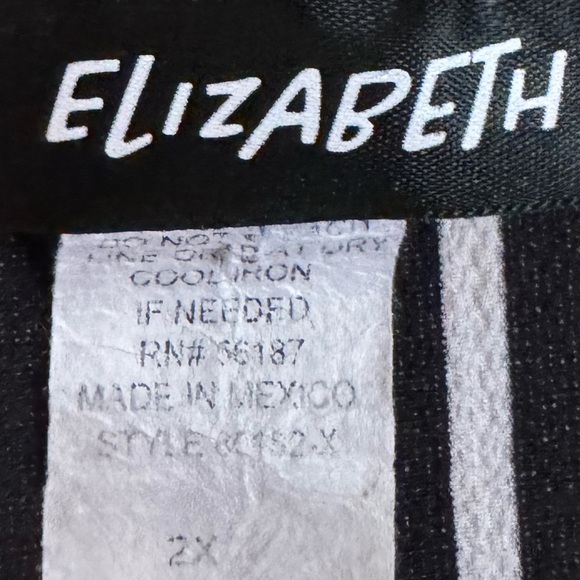 2X striped blouse black and white - Picture 2 of 3